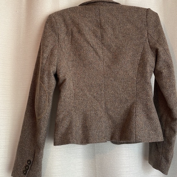 H&M Warm Tone Herringbone Cropped Blazer - Picture 4 of 5